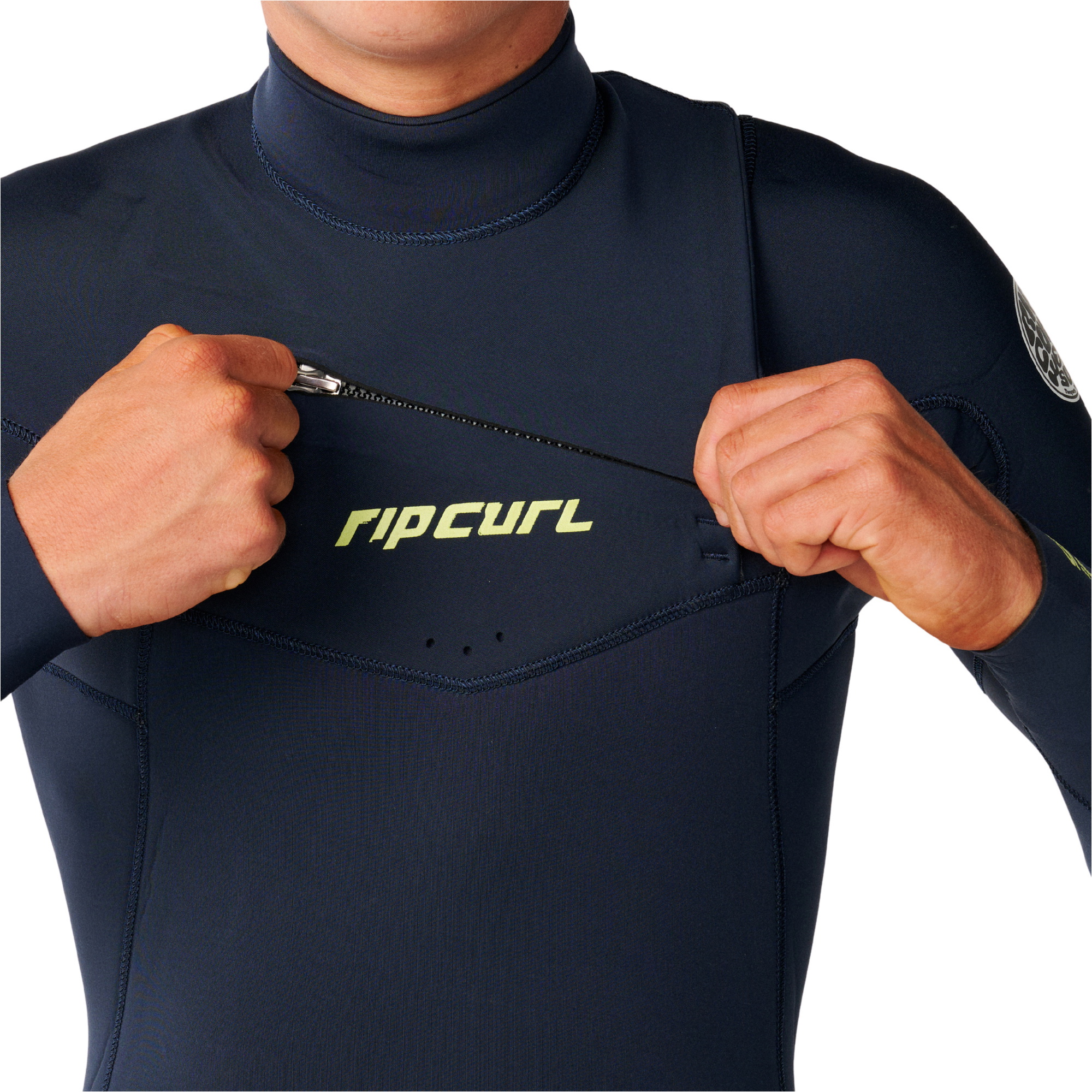 2026 Rip Curl Mens Dawn Patrol Pro 4/3mm Chest Zip Wetsuit 16WMFS - Navy